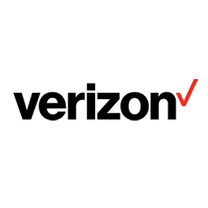 Verizon logo with a red check mark next to the company name in black text.