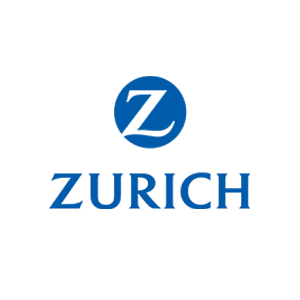 A detailed logo featuring a stylized blue eagle with outstretched wings above the word "ZURICH" in bold blue letters, representing the Zurich insurance company.